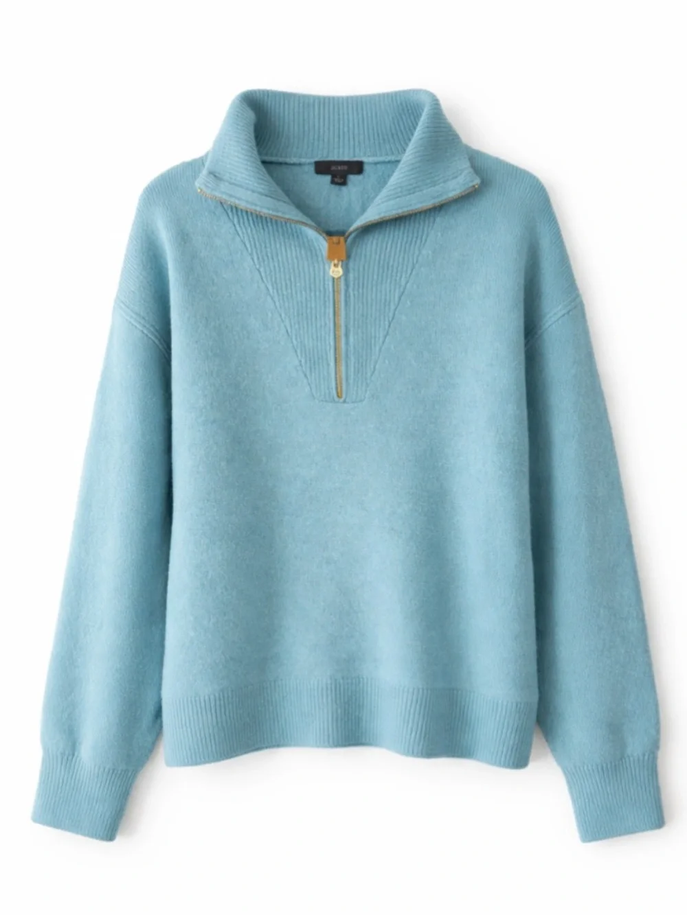 J. Crew Wool and Alpaca Half-Zip Funnel Neck Sweater NEW - Picture 1 of 8